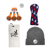 Talon Beanie, Golf Towel, Tees, & Headcover Bundle