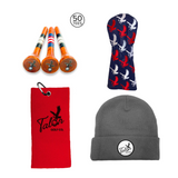 Talon Beanie, Golf Towel, Tees, & Headcover Bundle
