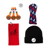 Talon Beanie, Golf Towel, Tees, & Headcover Bundle