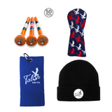 Talon Beanie, Golf Towel, Tees, & Headcover Bundle