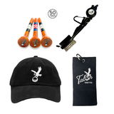 Talon Baseball Hat, Golf Towel, Tees & Brush Bundle