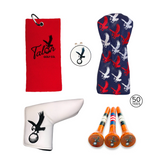 Talon Tees, Ball Marker, Towel, Headcover & Putter Cover Bundle