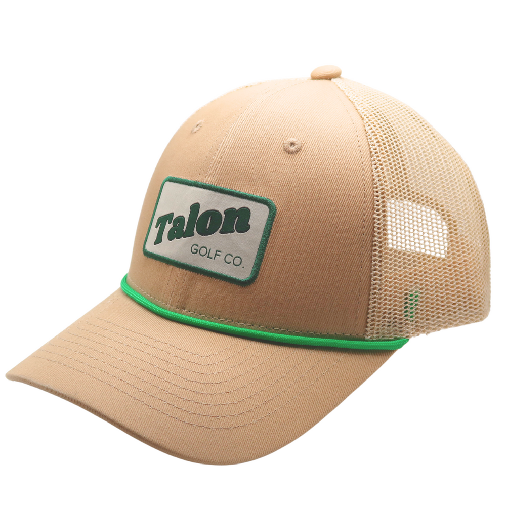 Green Rope Tan Trucker Hat – Talon Golf LLC