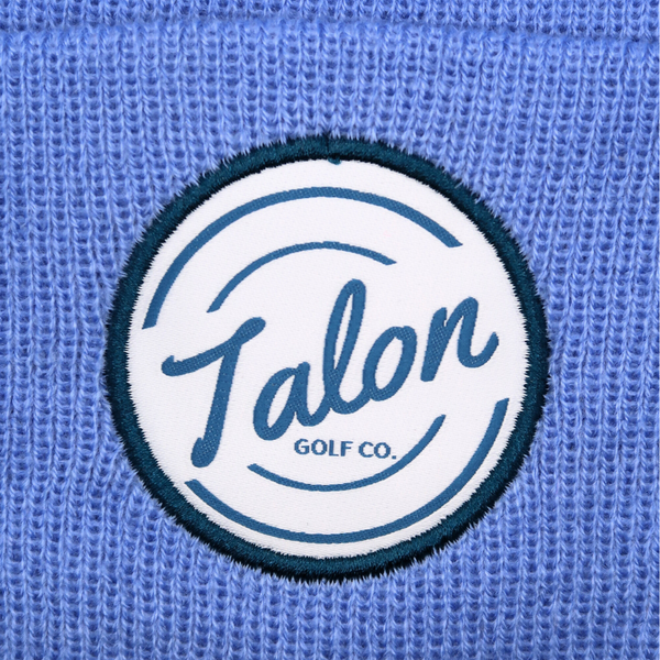 Blue Knit Beanie w/ White Talon Circle Logo