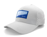 "Fade to Blue" White Talon Performance Hat w/ Split Logo