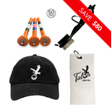 Talon Baseball Hat, Golf Towel, Tees & Brush Bundle